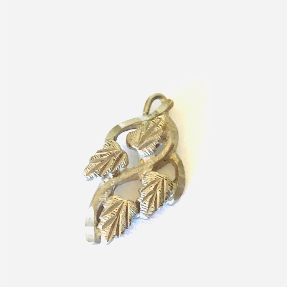 Vintage 925 Sterling Silver Leaf Pendant Charm